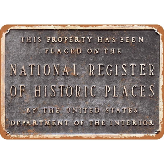 8 x 12 METAL SIGN - National Register Historic Places - Vintage Wall Decoration Retro Art