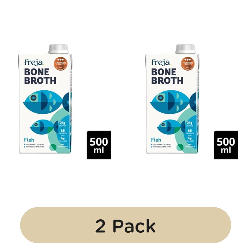 Freja Fish Classic Bone Broth 500ml, British Import (Pack of 2)