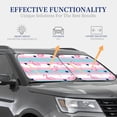 thumbnail image 4 of Naloa Flamingo1 Print 2-Piece Windshield Sunshade,Foldable Car Front Window Sun Shades,for Most Sedans SUV Truck-Large, 4 of 6