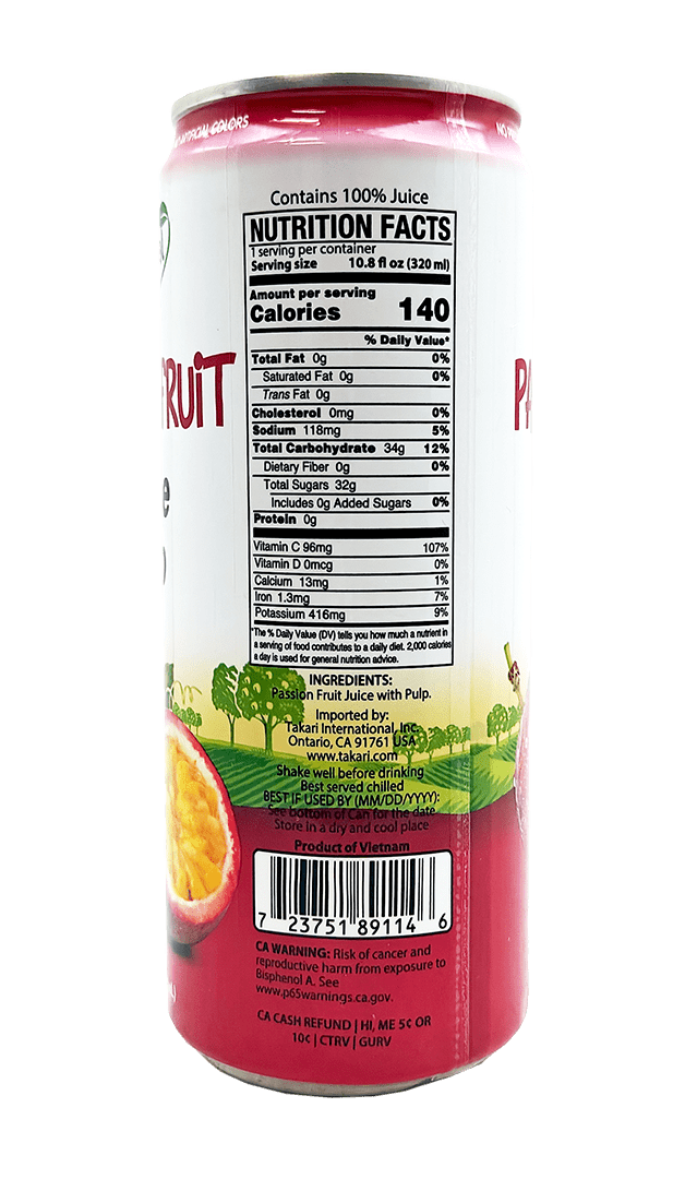 D'Natural- PASSION FRUIT Juice with pulp (100% Juice)
