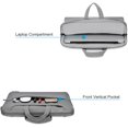 thumbnail image 3 of Laptop Shoulder Bag for MacBook Air 13 inch 2022 2021 2020 A2337 M1 A2179 Waterproof Notebook Carrying Case for Business School (Bag C Light Grey,13.3 inch(35x25x3cm)), 3 of 7