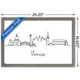 thumbnail image 3 of Line Art Skyline - Venice Wall Poster, 14.725" x 22.375", Framed, 3 of 3