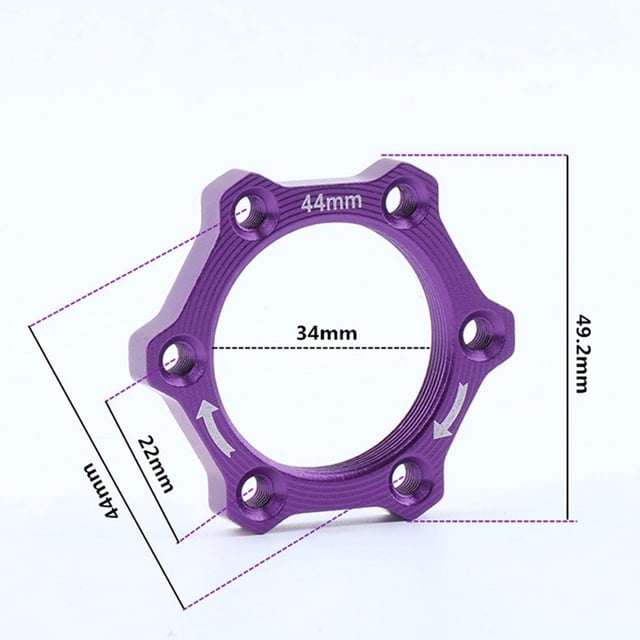 1pc 44/48mm Bike Bicycle Freewheel Threaded Hubs Disk Disc Brake Rotor Flange Adapter Aluminum Alloy Bicycle Accessories