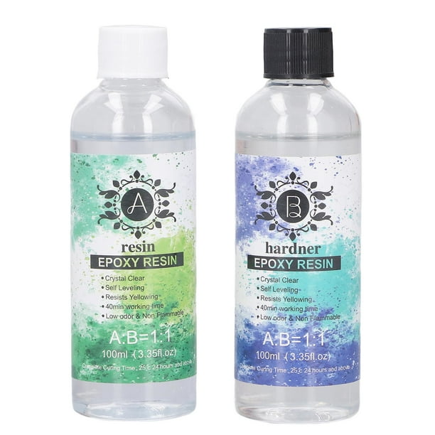 Revestimiento Transparente De Resina Epoxi, Kit Transparente De Resina Epoxi, Superficie De Espejo De Alto Brillo, Respetuoso Con El Medio Ambiente Para Pegamento Artesanal ANGGREK Epoxy Resin Crystal Clear Kit