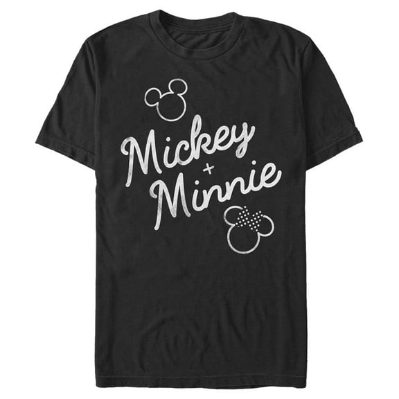 Men's Mickey & Friends Retro Signatures Graphic Tee Black 3X Large