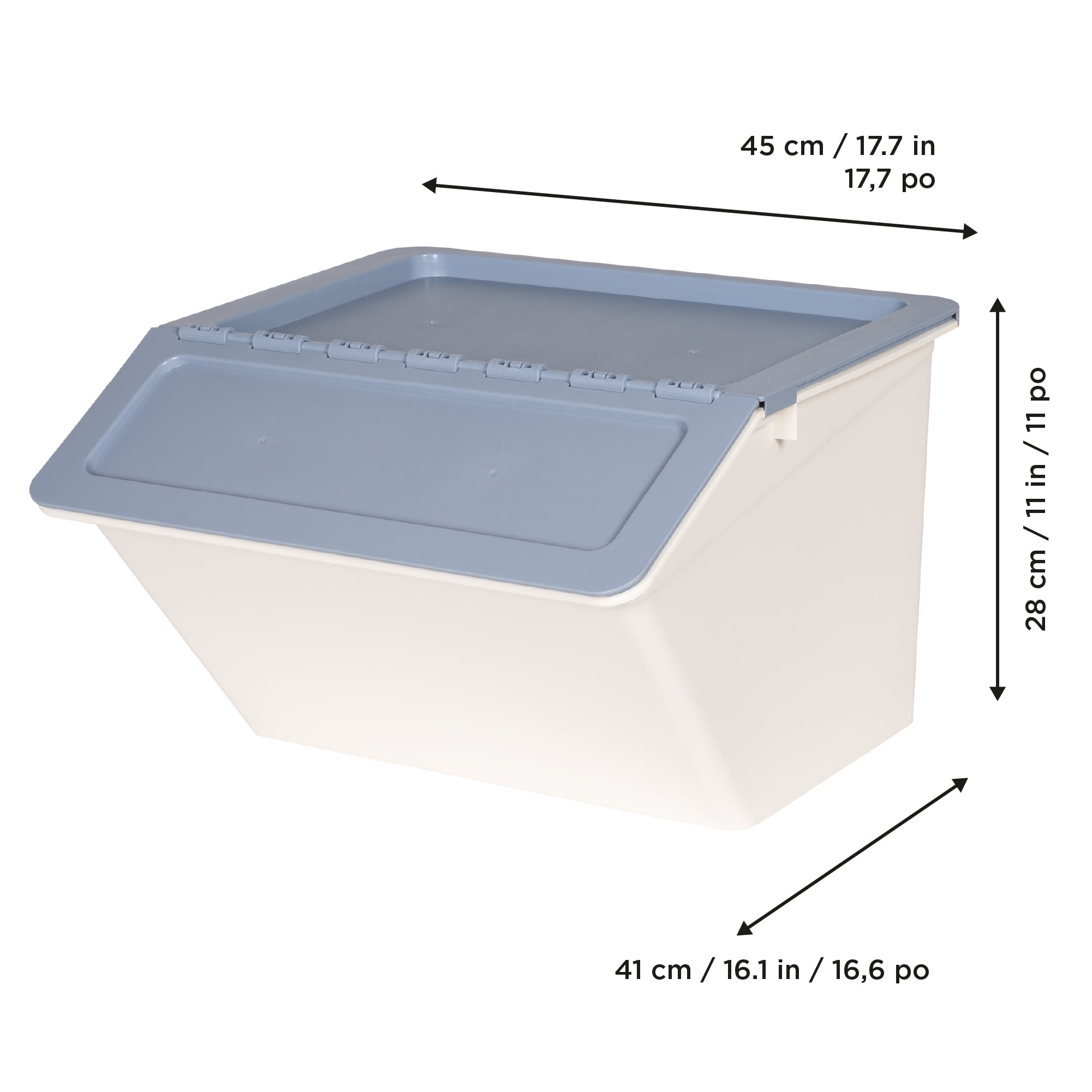 Neatfreak Kids Easy-Access Large Stackable Bin, Plastic, BLUE