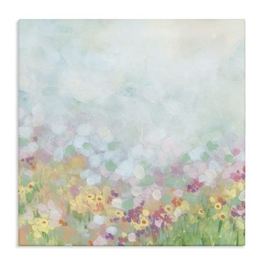 Stupell Industries Abstract Daisy Field Abstract Painting Gallery Wrapped Canvas Art Print Wall Art, 30 x 30