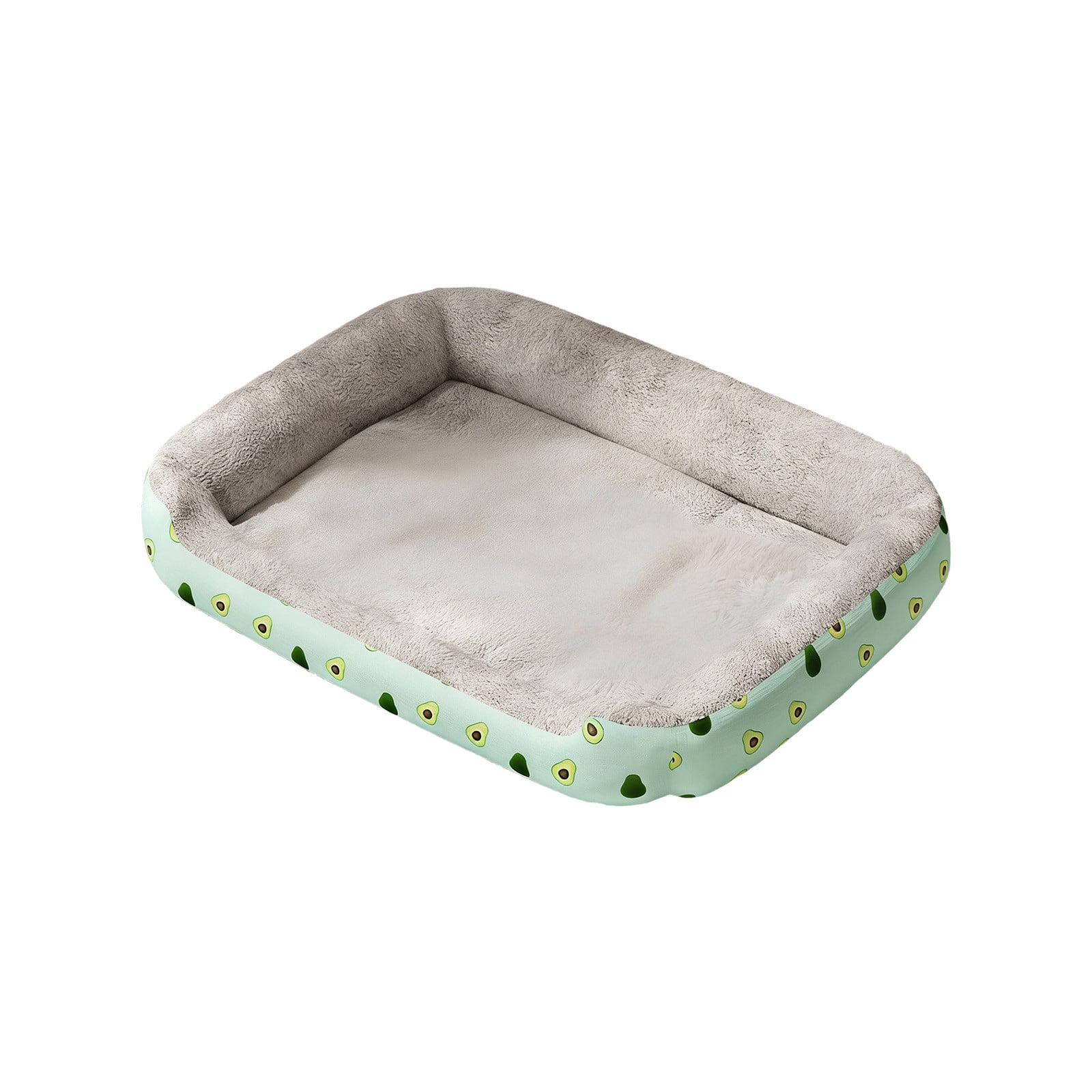 Orthopedic Dog Bed Soft Pet Sofa Mat Washable Crate Pad for Small Medium Dogs Cats Indoor(Green-L)