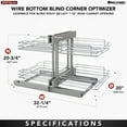 thumbnail image 2 of Rev-A-Shelf Chrome 2-Tier Optimizer-18" Blind Corner Cabinet Openings,5PSP-18-CR, 2 of 12