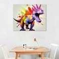 thumbnail image 2 of COMIO  Cute Dinosaur and Animal Wall Art for Kids' Rooms - Vibrant Nursery Decor and Unique Canvas Art Gifts Featuring Cute and Colorful Animals, 2 of 4