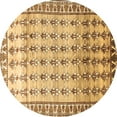 thumbnail image 1 of Ahgly Company Indoor Round Persian Brown Traditional Area Rugs, 3' Round, 1 of 4