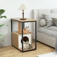 thumbnail image 4 of Gymax Cat Furniture End Table w/ Scratching Post Removable Scratching Mat Living Room, 4 of 10