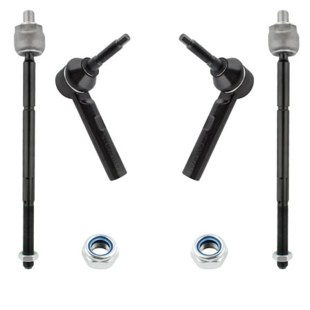 BOXI (Set of 4) Front Inner & Outer Tie Rod Ends Fit for Chrysler Town & Country 2001-2004 / for Chrysler Voyager 2001-2003 / for Dodge Caravan Grand Caravan 2001-2004 | ES3537 EV405