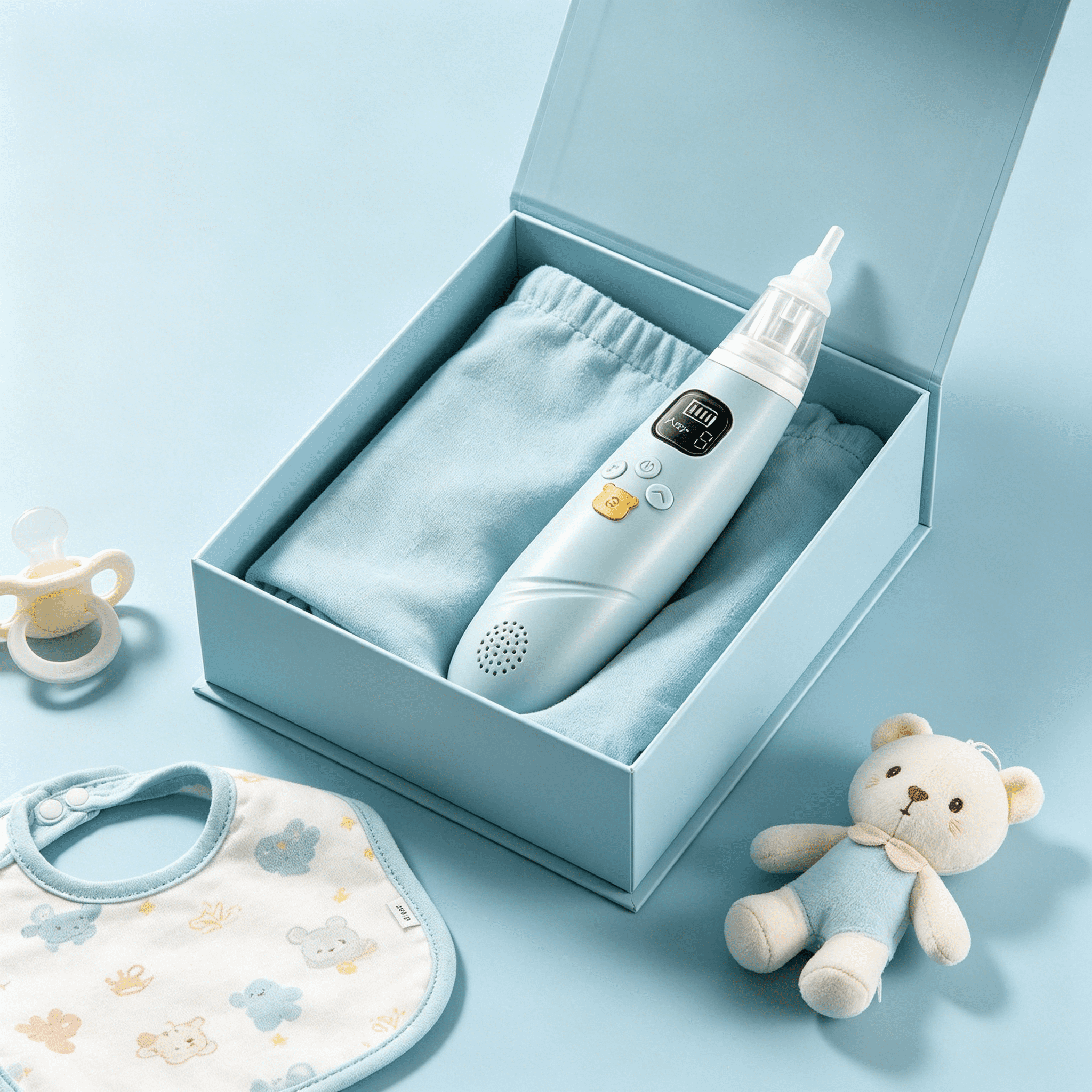 XIRQI 2026 New Nasal Aspirator,Built-In Battery with 3Pcs Low Noise Suction,Handheld Nose Silicone Cleaner for Baby for Nasal Care,Baby Health,Travel,On-The-Go Use,Parent Outings