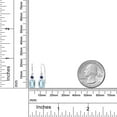 thumbnail image 3 of Gem Stone King 925 Sterling Silver Sky Blue Aquamarine and Blue Created Sapphire French Wire Dangle Earrings for Women (2.64 Cttw, Gemstone March Birthstone, Emerald Cut 7X5MM, Round 3MM), 3 of 3