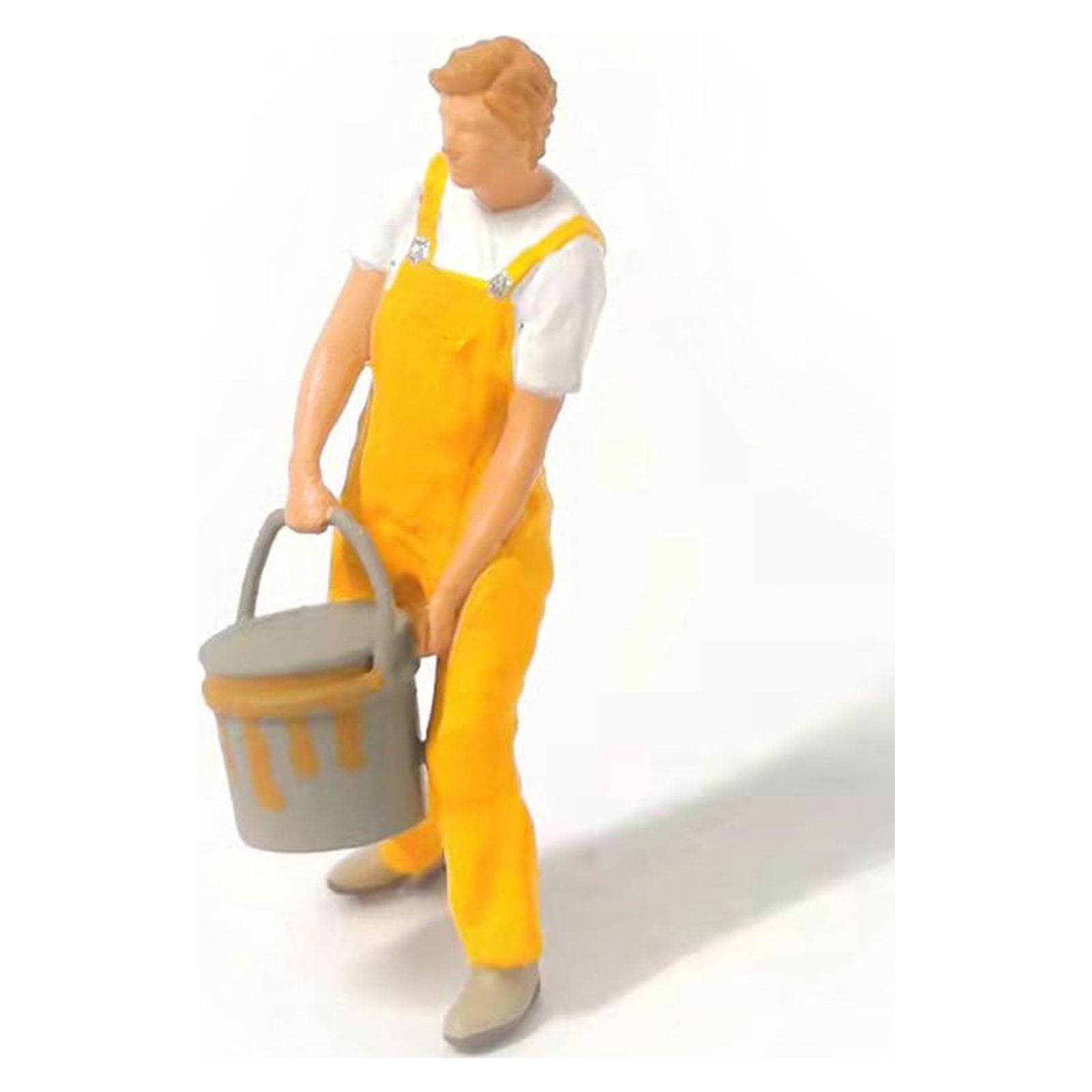 Hand Painted 1:87 Figure Painter Tiny People Painting Scene for Train Railways Table Building Layout Diorama Scenery HO , No Ladder Rack