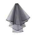 thumbnail image 3 of Abbracc Black Lace Fashion Wedding for Stage Performance Photography Props w Comb Ribbon Edge, 3 of 9