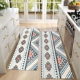 thumbnail image 4 of Kitchen Rugs Sets Of 2,Multicolor Floral and Geometric Boho Pattern Anti Fatigue Kitchen Mat Rugs Non Slip Washable,Decorative Kitchen Floor Mats for Kitchen,Sink,Laundry,17"X47", 4 of 5