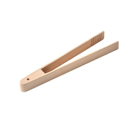 1 Pc Bamboo Toaster Kitchen Tongs Long Easy Grip Toaster Serving Tongs for Cooking Toast Bread Barbecue Grilling Baking Frying(3