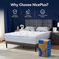 thumbnail image 5 of King Size Dual Layer 4 Inch Memory Foam Mattress Topper, 2 Inch Fluffy Soft Pillow Top Mattress Pad Cover and 2 Inch Gel Memory Foam for Back Pain Relief, Breathable, Cooling, 5 of 10