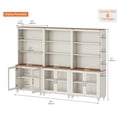 thumbnail image 3 of Mroden 5 Tier Wooden Bookcase 72" Tall Bookshelf with Adjustable Shelves and Ample Storage Cabinets, Library Wood Bookshelves with Glass Door for Living Room, Study Room, Bedroom, White, 3 of 7