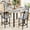 Gray & Gray Velvet Chairs, variant on MIERES Round Dining Table Set for 4, Gray Kitchen Table with Upholstered Velvet Chairs, Modern Dining Room Furniture, Easy to Assemble & Clean