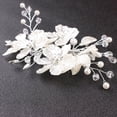thumbnail image 1 of Pince à Cheveux Fleur en Perles de Cristal pour Mariée, Bijou pour Cheveux, Accessoire de Mariage pour Cheveux, Luxe, 2 Pcs, 1 of 7