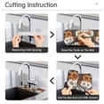 thumbnail image 5 of Yayeee Faucet Mat for Kitchen Sink 14.7" Diatomite Long Splash Guard Pad, Black Plaid Floral, 5 of 7