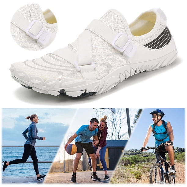 Zapatos para Rastrear Ríos Zapatos Playa Yoga Fitness Zapatos para Nadar Con Al Aire Libre Zapatos Antideslizantes para Vadear (1008 Blanco 40)