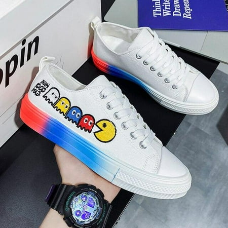 

2021 New Arrivals Sale Canvas Women s High Top Anime Shoes Embroidered Cartoon Vulcanized Shoes Women High Top Plimsolls Breathable Casual Women Canvas Sneakers