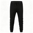 thumbnail image 4 of Men's Fall Winter 2 Piece Slim Fit Tracksuit Set, Full Zip Hoodie Sweatshirt & Drawstring Tapered Jogger Pants, Warm Athletic Workout Activewear Sweatsuit, 4 of 4