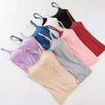 thumbnail image 1 of Womens Camisole Tops With Built In Bra V Neck Vest Padded Slim Tank Tops Soft, 1 of 5