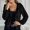 Black#1, variant on Womens Jackets and Coats,Women's Winter Short-pile White Lapel Woolen Coat Casual Versatile Short Coat Khaki S
