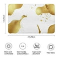 thumbnail image 3 of White Gold Splash Pattern Bathroom Rugs Mat,Non Slip Microfiber Bathroom Rug,Rubber Backing,Soft Bathroom Mats for Bathroom Floor,Tub and Shower,17x27in(43x68cm), 3 of 5