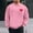 Pink, variant on QUNYINEY Crew Neck Sweatshirt for Men Black Casual Valentine's Day Long Sleeve Tops Pullover Drop Shoulder Loose Sweatshirts