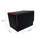 thumbnail image 4 of Caja de baraja de cartas coleccionables, caja de tarjetas deportivas de juguete portátil estándar Cuadros Negro Naranja, 4 of 8