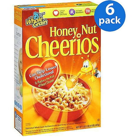 Honey Nut Cheerios Cereal, 17 oz (Pack of 6)