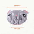 thumbnail image 3 of 2-Pack Funny Cartoon Shower Caps for Kids, Double Layer Waterproof Bath Hats with Elastic for Boys and Girls, 3 of 6