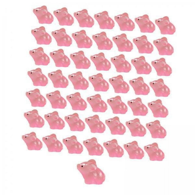 2x50x Microadornos De Paisaje Conjunto Lindo Para Decoración De Plantas En Macetas Navidad Rosa