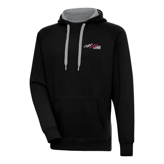 Men's Antigua Black Joe Gibbs Racing Victory Pullover Hoodie