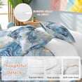 thumbnail image 3 of Blue Abstract Bedding 3 Piece Duvet Cover Set California King, Modern Marble Yellow Ombre Soft Microfiber Comforter Cover with Zipper Closure & Pillowcases, Wrinkle & FadeResistant Quilt Cover, 3 of 9