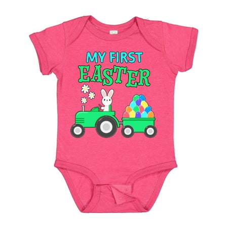 

Inktastic My First Easter Bunny and Tractor Gift Baby Boy or Baby Girl Bodysuit