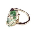 thumbnail image 2 of Soumake Transparent Rhinestone Ring Emerald Faux Gemstone Dragonfly Decor Ring for Wedding, 2 of 8