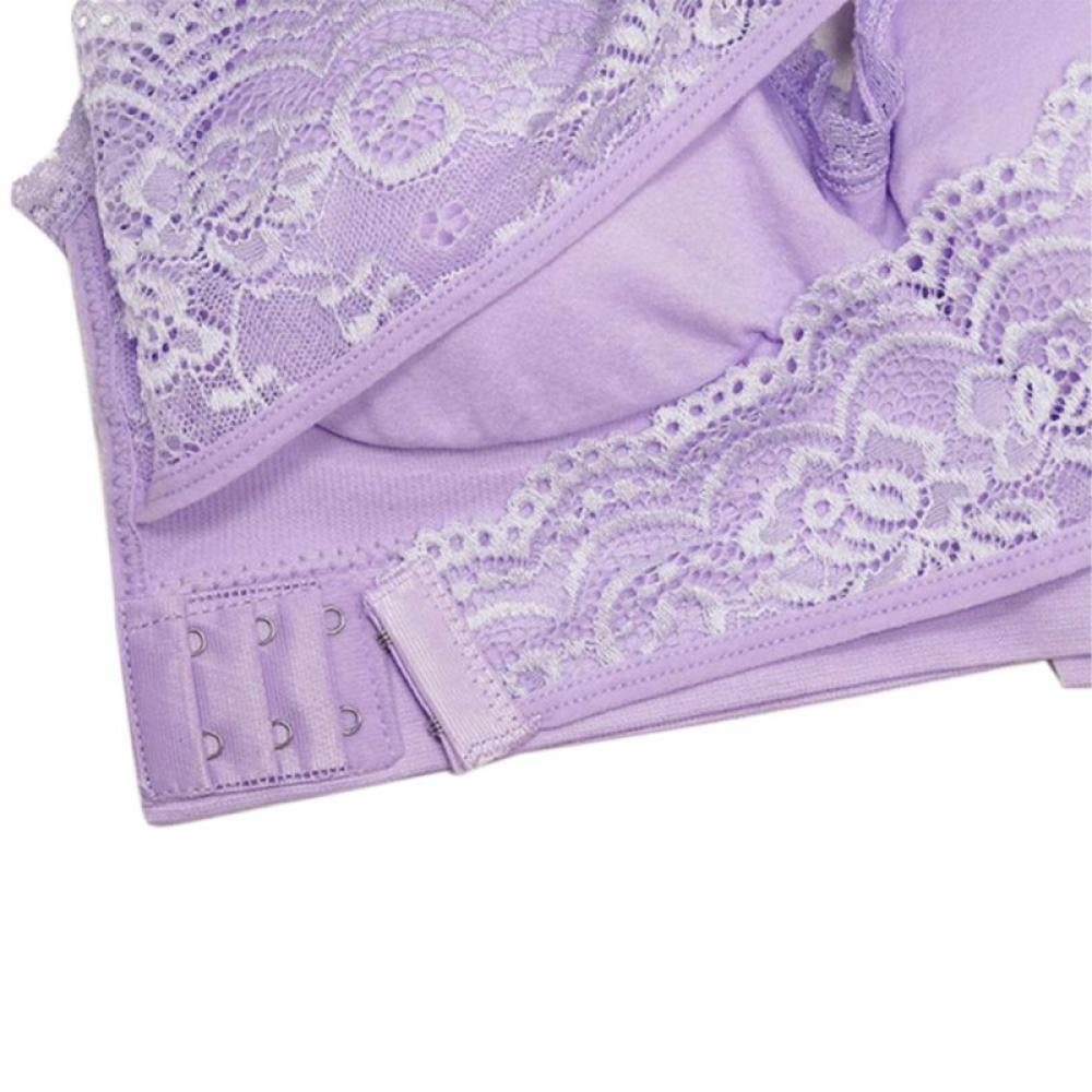 daboom Women's Lace Bras, Detachable Padding Bra Fashionable Seamless Bra  with Adjustable Shoulder Straps