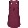 thumbnail image 2 of Augusta Sportswear Girls Lux Triblend Tank Top, Maroon Heather - Large, 2 of 3