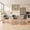 Grey, variant on 27'' Swivel Counter Heigh Bar Stools, Set of 3, Fabric Bar Stools for Kitchen Island, Modern Bar Stools with Solid Wood Legs and Curved Back,Sand