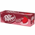 2XDr Pepper Strawberries and Cream Soda Cans 12 fl oz 12 pk