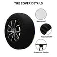 thumbnail image 2 of Naloa Paint Butterflies PVC Leather Spare Tire Wheel Cover for Car Truck SUV Camper Trailer Universal Fit many size14 inch, 2 of 6