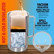 Maxam KTXPITCH 84 oz Double Vacuum Wall Tumbler with Lid, Satin