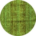 thumbnail image 1 of Ahgly Company Indoor Round Abstract Green Modern Area Rugs, 5' Round, 1 of 4